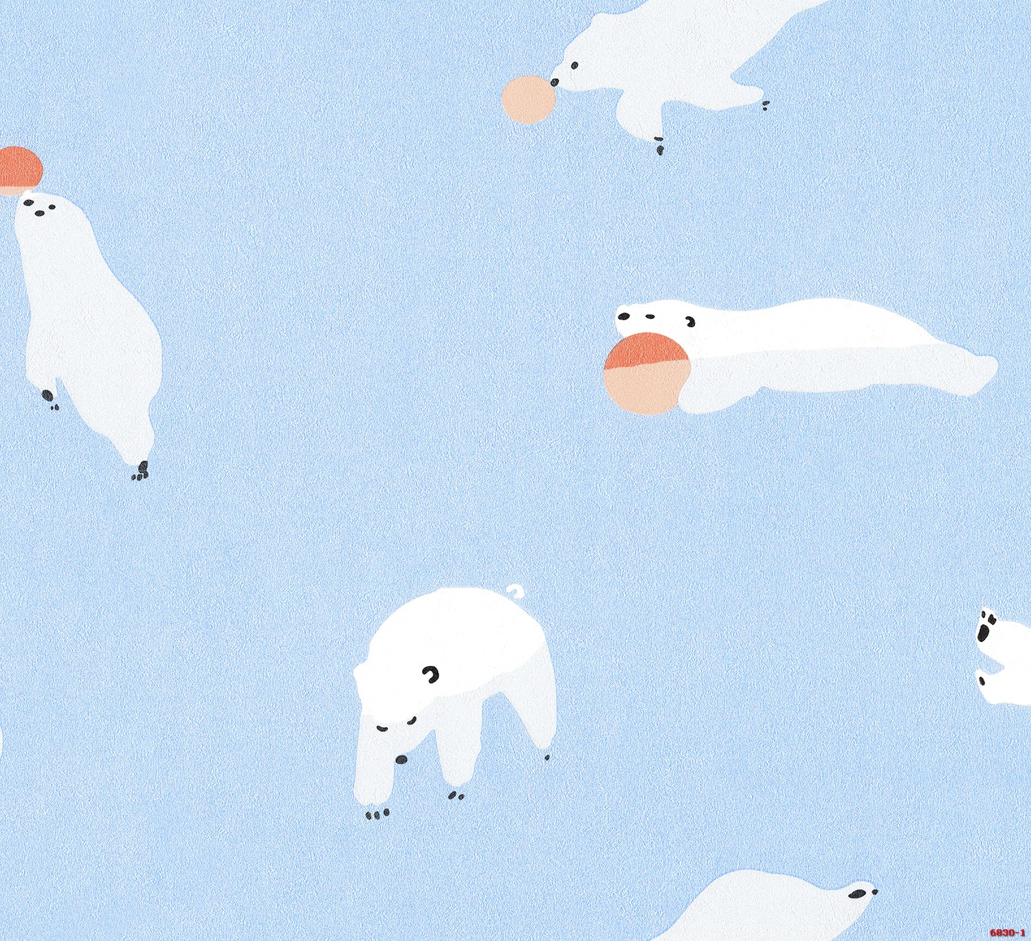 Giấy dán tường phòng trẻ hình gấu tuyết Albany 6830-1